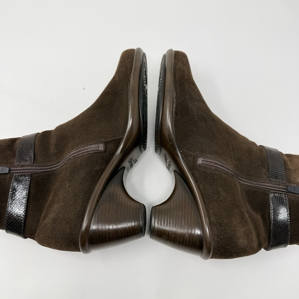 Dansko Ryan Suede Ankle Boots Chocolate Brown 39‎ Size 8.5-9 Buckle - Picture 6 of 10